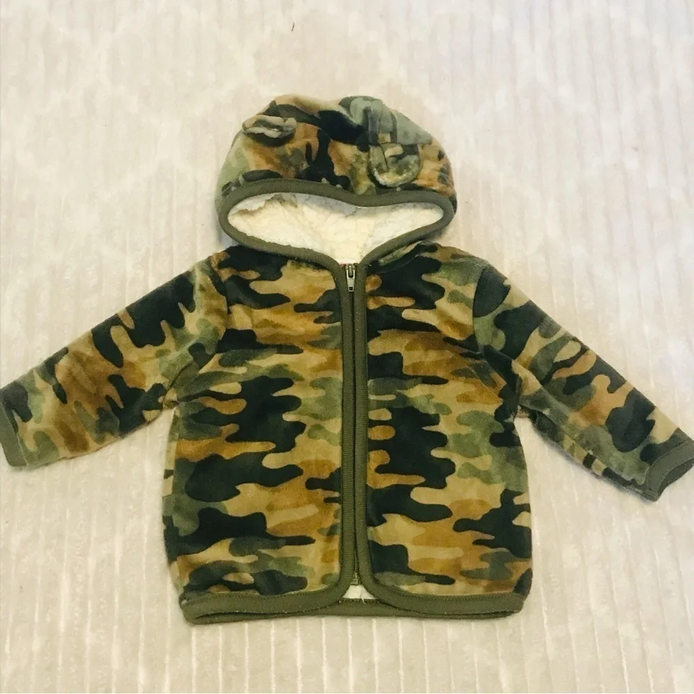 Lot Baby Boy Zip up Jackets Sweatshirts Camouflage Navy Black Size 3-6 Months